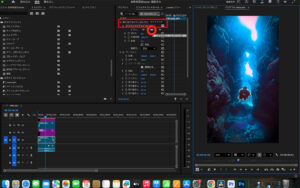 水中　ダイビング　動画編集